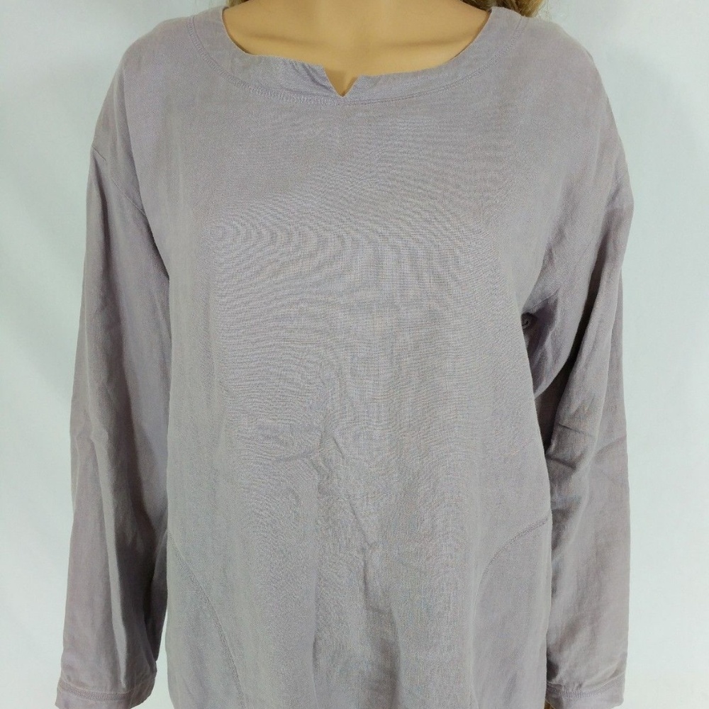 J Jill Size Small Purple Long Sleeve Tunic Blouse